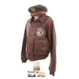 WWII US 5th AAF NAMED TYPE A-2 FLIGHT JACKET GROUP