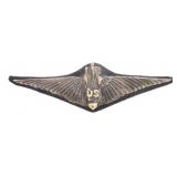 WWI US ARMY AIR CORPS 3" BOMBER WINGS BADGE