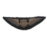 WWI US ARMY AIR CORPS 4" BULLION AVIATOR WINGS