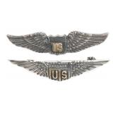 WWI US ARMY AIR CORPS 2" PILOT WINGS by HALTOM