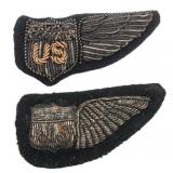WWI US AIR CORPS Jr PILOT BULLION 2" WING BADGES