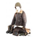 WWII USAAF AIR GUNNER TYPE B3 JACKET & FLIGHT GEAR
