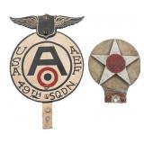 WWI - 1920 US AEF AUTOMOBILE LICENSE PLATE TOPPERS
