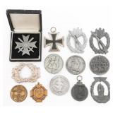 WWI - WWII GERMAN IRON CROSS, MEDALS, & BADGES