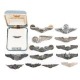 WWII USAAF 3/4" - 2" QUALIFICATION WINGS