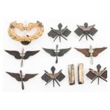 WWI US AIR CORPS OFFICER COLLAR & CAP INSIGNIA