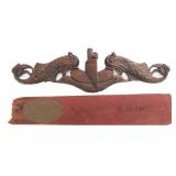 WWII US LIBERTY SHIP PARTIAL OAR & DATA PLATE