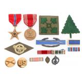 WWII US ARMY NAMED BRONZE STAR & MEDAL GROUPING