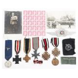 WWI - WWII GERMAN HITLER POSTAGE STAMPS & MEDALS