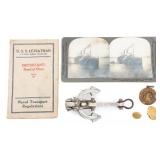 WWI USS LEVIATHAN MEDALLION & REGULATION BOOKLET