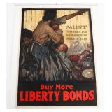 WWI US " MUST CHILDREN DIE" LIBERTY BOND POSTER