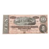 1864 CONFEDERATE STATES RICHMOND $10 BANK NOTE