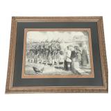 WWI MARCHING SOLIDERS LITHOGRAPH by LUCIEN JONAS