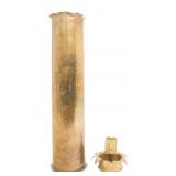 WWII GERMAN & BRITISH TRENCH ART VASE & ASH TRAY