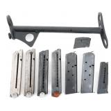 WWI - WWII NAMBU, M1911 MAGAZINES & STEN LEG