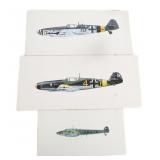 MESSERSCHMITT BF 109 & 110 PAINTINGS - W. GUELLI