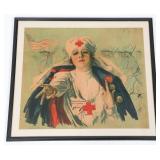 WWI AMERICAN RED CROSS LITHOGRAPH - H. FISHER