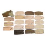 WWII US OFFICER & ENLISTED GARRISON CAPS