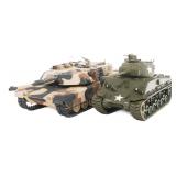 FRANKLIN MINT US ARMY SHERMAN & ABRAMS MODEL TANKS