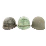 VIETNAM WAR US ARMY M1 COMBAT HELMETS
