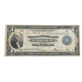 1918 SERIES CHICAGO FEDERAL RESERVE $1 BANK NOTE