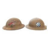 WWI US ARMY 3rd INFANTRY & ARTILLERY M1917 HELMETS