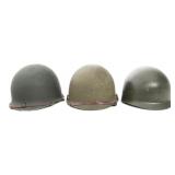 WWII US ARMY M1 COMBAT HELMETS & LINER