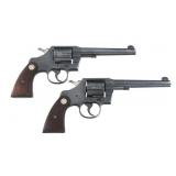 CONSECUTIVE PAIR COLT OFFICIAL POLICE 38 REVOLVERS
