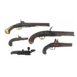 FLINTLOCK & PERCUSSION PISTOLS FOR PARTS OR REPAIR