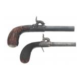 BELGIAN FOLDING TRIGGER PERCUSSION PISTOLS