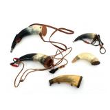 MODERN POWDER HORNS - LOT OF 5