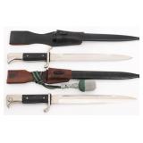 WWII GERMAN HEER & FIRE POLICE K98 DRESS BAYONETS
