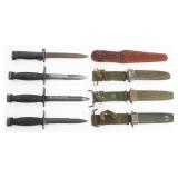 US M4, M5A1 & M7 BAYONETS WITH SCABBARDS