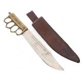 CUSTOM MADE WWII KNUCKLEDUSTER FIGHTING KNIFE