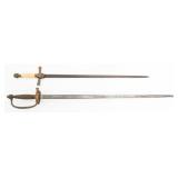 CIVIL WAR US M1840 & MILITIA NCO SWORDS