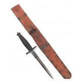 WWII US FSSF NAMED V42 CASE STILETTO COMBAT KNIFE