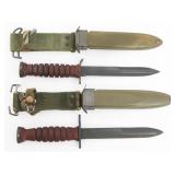 MODERN US M3 FIGHTING KNIFE & M4 BAYONET