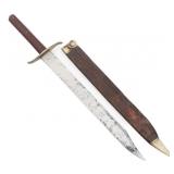 CUSTOM BOWIE KNIFE by SUPERLATIVE WITH SHEATH