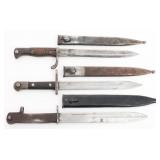 GERMAN ERSATZ, CUT DOWN & TURKISH MAUSER BAYONETS