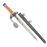 WWII GERMAN HEER M35 OFFICER DAGGER by F.W. HOLLER