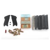 WWII GERMAN P08 MAGAZINES, GRIPS, & AMMUNITION