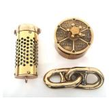 US NAVY SHIP POWDER ROOM BELL & MEMORABILIA