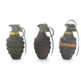 WWII US MKII FRAGMENTATION GRENADES - INERT