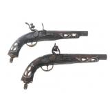 FLINTLOCK DISPLAY PISTOL PAIR