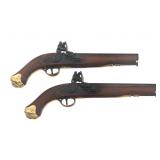 MODERN COPY TOWER FLINTLOCK PISTOL PAIR
