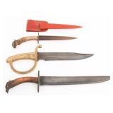 REENACTOR CSA BOWIE & CIVILIAN DAGGER & KNIFE