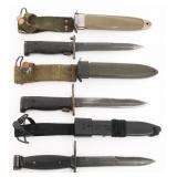 COLD WAR US M5A1, M6 & M7 BAYONETS