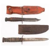 WWII - COLD WAR US M3 & JET PILOT SURVIVAL KNIVES