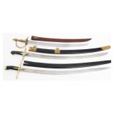 MODERN REENACTOR SCIMITAR & BRIQUET SWORDS
