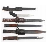 WWII - POST WAR GERMAN COMBAT K98 & UK BAYONETS